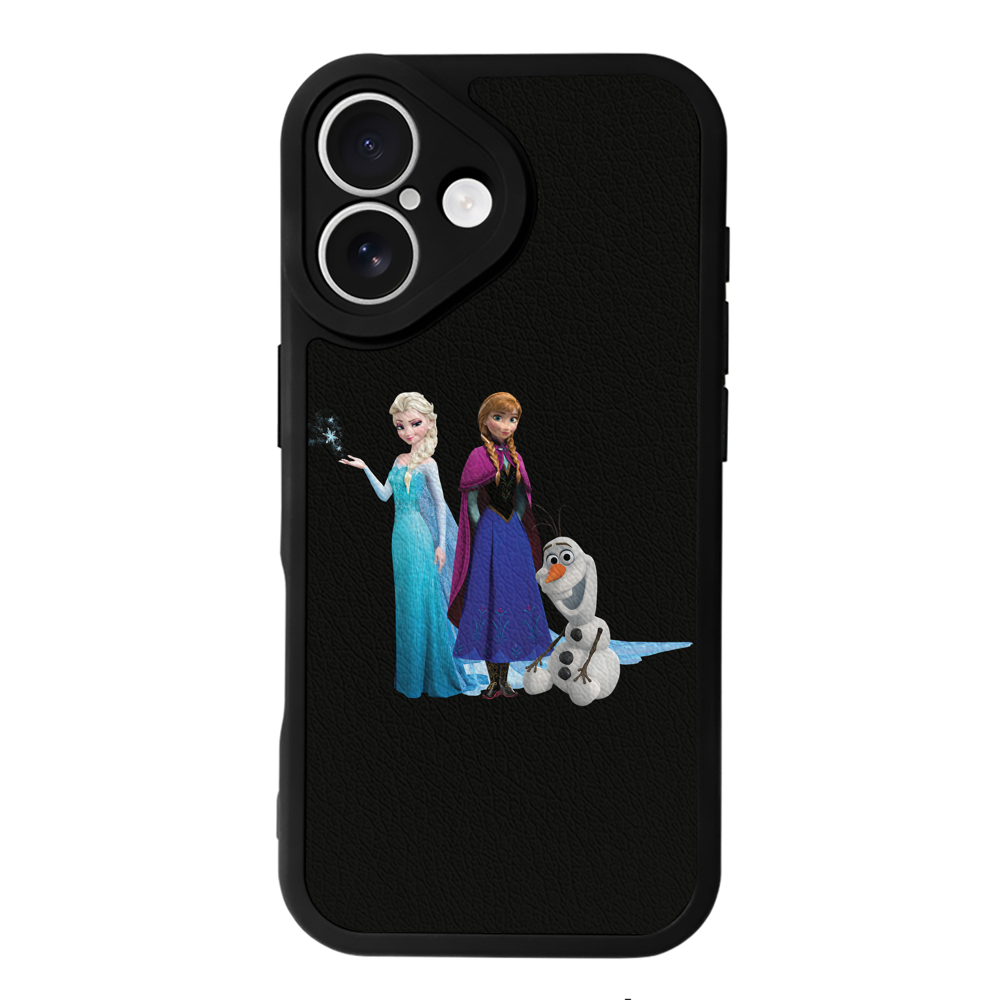 （画像用） アナと雪の女王 アンナ エルサ Frozen Anna Elsa 【iPhone 16シリーズ対応】シリコンスマホケース（レザー調） 材質：シリコン